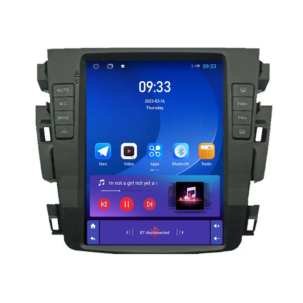 9.7 pouces Vertical 2 Din Android 11 navigation de voiture pour Nissan Teana 2003-2007 unité principale multimédia GPS 4G Carplay Auto