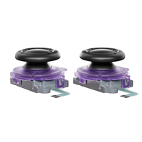 EXtremeRate Joystick 3D de remplacement violet atomique transparent pour Nintendo Switch 2 Joycon