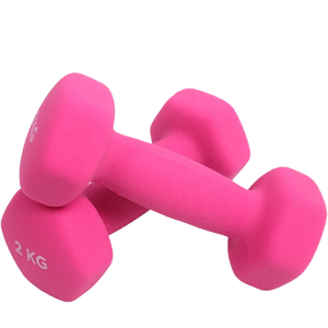 أثقال دمبل صغيرة من الحديد الزهر بشعار مخصص، أوزان 1 كجم 2 كجم 3 كجم للتدريب واللياقة البدنية مغطاة بالنيوبرين - Product Image 3