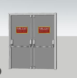 Porte de sécurité professionnelle en acier inoxydable, résistante au feu, personnalisable en taille et couleur, moderne, pour hôtel - Product Image 3