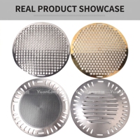 Plaque de cuisson ronde en acier inoxydable 295 à grille épaissie pour cuisinière à gaz et à induction, compatible four