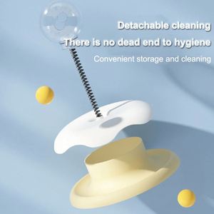 Interactive Durable Plastic <b>Cat</b> Feeder <b>Toy</b> with Leaky Food Ball Boredom Buster & Teeth Cleaning Features-Indoor Use - Product Image 3