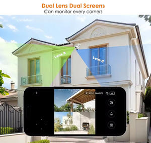 イノトロニック スポットライト Tuya デュアルレンズ 屋外WiFiカメラ 4MP + 4MP フルカラーナイトビジョン 自動モーション追跡アラーム - Product Image 3