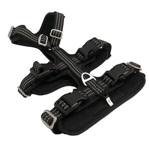 สายจูงสุนัขแบบปรับได้ไม่ดึงเสื้อกั๊กป้องกันการหลบหนีแบบเต็มตัวใช้กลางแจ้งพร้อมชัตเตอร์สองชั้นสายรัดสุนัขยุทธวิธีสำหรับสุนัขตัวใหญ่ - Product Image 3