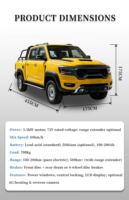 Camioneta Eléctrica de Tracción en las 4 Ruedas para Flota Comercial, Vehículo de Trabajo con Batería de Largo Alcance para Logística Empresarial