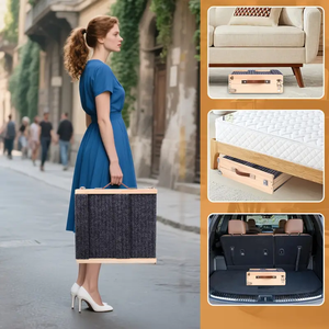 ทางลาดไม้สนธรรมชาติแบบพับได้สำหรับสัตว์เลี้ยง บันไดพกพาสำหรับสัตว์เลี้ยง ทางลาดสำหรับสุนัขพันธุ์เล็กถึงกลาง - Product Image 6