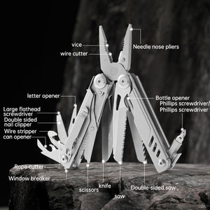 Alicate <span class=keywords><strong>multiherramienta</strong></span> plegable portátil más vendido, <span class=keywords><strong>multiherramienta</strong></span> para exteriores de grado Industrial con hoja, destornillador, regla, hoja de sierra - Product Image 2