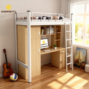 <span class=keywords><strong>Lit</strong></span> superposé moderne en métal avec <span class=keywords><strong>bureau</strong></span> intégré, idéal pour appartement compact, fabriqué sur mesure par Topohut Factory - Product Image 1