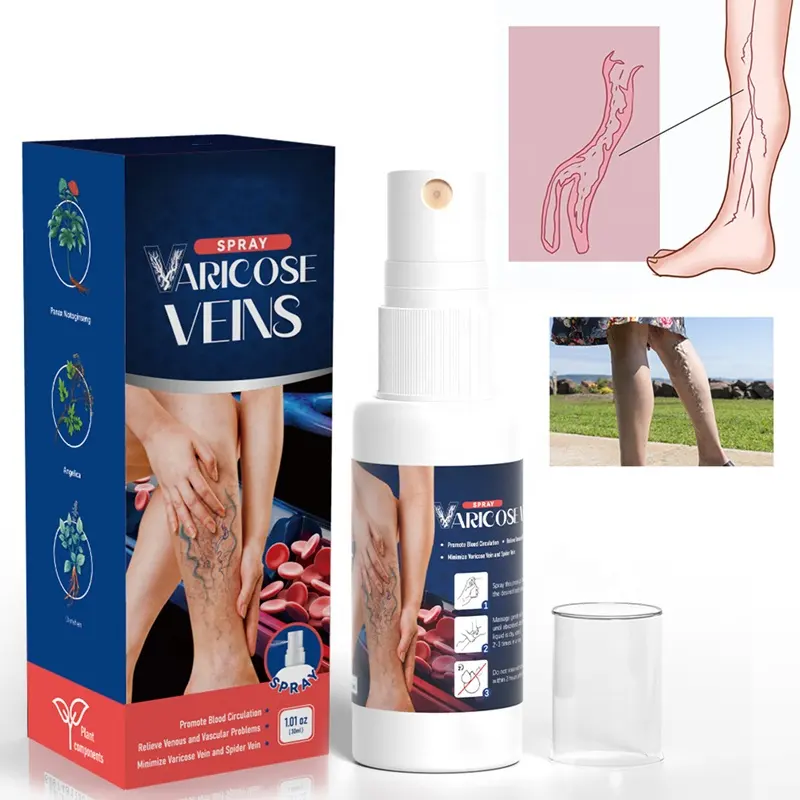 Nouveau produit traitement des veines liquides 10ml varices spray pour les jambes pieds et autres parties de la circulation sanguine