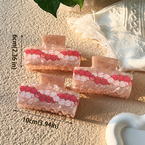 Fermagli per capelli personalizzati con artigli hawaiani, serie Oceano, motivo stella marina e conchiglia, fermagli per capelli piccoli, medi e grandi in acrilico. - Product Image 3