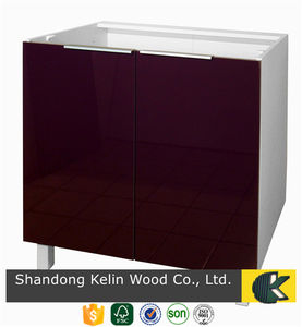 خزائن مطبخ عصرية عالية اللمعان بلون الخضروات من إنتاج المصنع مباشرة - Product Image 5