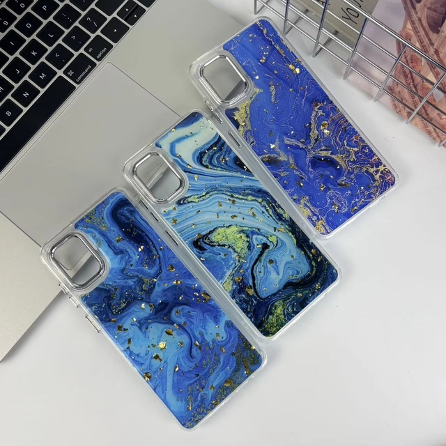 Stylish Epoxy Waterproof  Cell Mobile Phone Case Series with Marble Texture Design  for iPhone 17 16 15 14 13 12 11 Pro Max Plus