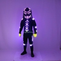 Costume de robot LED RGB Dance Tron pour homme, armure lumineuse, vêtements de scène, performance, fête, déguisement, Halloween, Noël, nouveauté