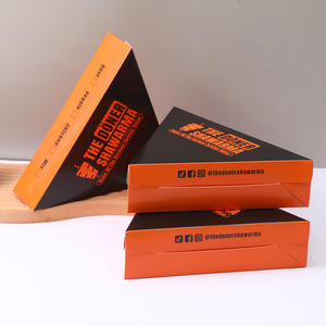 Monouso triangolare <span class=keywords><strong>Pizza</strong></span> <span class=keywords><strong>e</strong></span> piccola torta Sandwich imballaggio da asporto cartelle di cartone con stampaggio per uso alimentare - Product Image 2