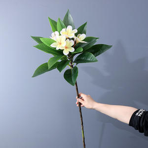 Fleurs artificielles en latex au toucher réel, Plumeria Frangipani, Plumeria <span class=keywords><strong>Rubra</strong></span>, fleurs tropicales, 92 cm, Pâques, remise de diplôme, fête des pères - Product Image 3