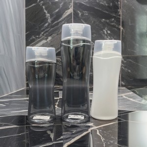High Quality 240ml 300ml 400ml PET <strong>Bottle</strong> With Flip-Top Latched New Design Wave <strong>Plastic</strong> <strong>Bottle</strong> For Lotion &amp; Shampoo