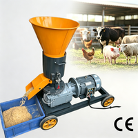 Machine de fabrication de granulés d'aliments pour animaux (volailles, bétail, poulets, porcs, moutons, vaches) avec réducteur de vitesse 200 kg/h et certification CE
