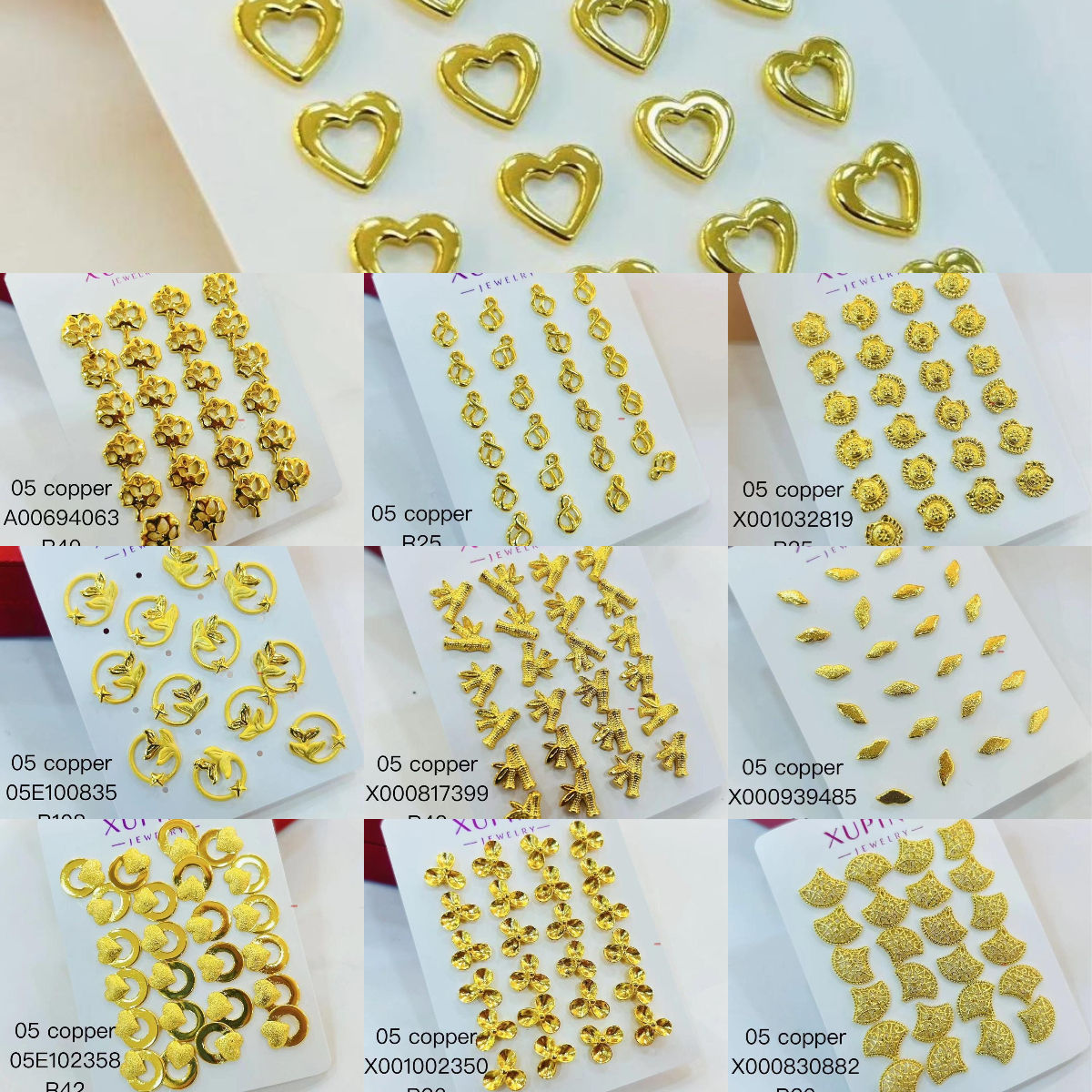 5925 Gold Earrings Trendy Geometric Studs for Women