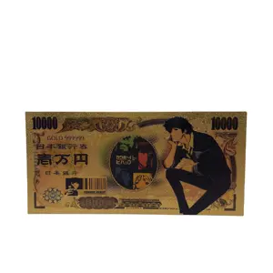 Bebop-figura de Anime japonés de Manga vaquera, pincho, Spiegel, Faye, Cosplay, tarjetas de billetes de oro para fanáticos, billetes de recuerdo
