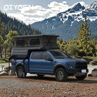 Mini-camping-car de luxe moderne à glissière pour camion, léger, étanche, à coque rigide, pour voyages tout-terrain, à monter sur camion, en promotion