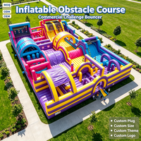 Château gonflable pour enfants avec toboggan, idéal pour les fêtes en plein air, les jeux et les parcours d'obstacles