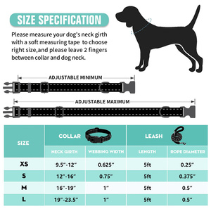 <span class=keywords><strong>Collar</strong></span> y correa para perro con logotipo personalizado, Conjunto personalizado de nailon reflectante de lujo, <span class=keywords><strong>collar</strong></span> y correa para perro, collares y correas - Product Image 6