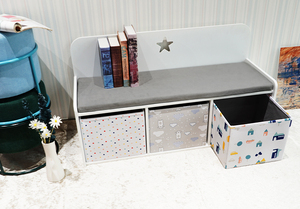 De la habitación de madera de muebles de los niños <span class=keywords><strong>taburete</strong></span> asiento cojín de banco <span class=keywords><strong>con</strong></span> almacenamiento - Product Image 5
