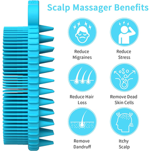Hot Selling Food Grade Soft Silicone Body Scrubber Shower and Shampoo <b>Scalp</b> Body <b>Brush</b> - Product Image 4