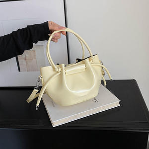 2026 New <b>Bucket</b> Bags PU leather Women's tote bags Luxury Shiny single-shoulder evening bag Fashion women's tote evening bag - Product Image 1