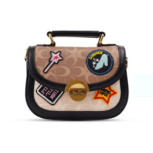<span class=keywords><strong>Sac</strong></span> à main de luxe de créateur avec monogramme pour femme, tendance, patchwork, appliqué, sacoche vintage, <span class=keywords><strong>sac</strong></span> à bandoulière à poignée supérieure - Product Image 3