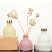 50ml 100ml en stock bouteille en verre de diffuseur de roseau de voiture rose mat blanc jaune