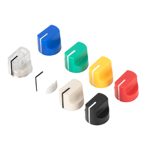 Bouton d'amplificateur en plastique noir de qualité supérieure, bouton de pédale de guitare durable, bouton de contrôle du <span class=keywords><strong>volume</strong></span> avec un diamètre extérieur de 16 mm pour guitare électrique - Product Image 1