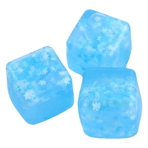 Jouet anti-stress en TPR en forme de cube de glace, extensible et compressible, cube d'eau, flocon de neige en maltose, pour la décompression - Product Image 4
