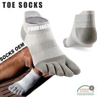 Chaussettes de course légères à cinq doigts Coolmax haute performance