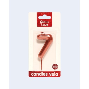 No. 9 Candele di Compleanno in Terracotta 6cm Eleganti Candele Votive con Supporto in Terracotta - Product Image 3