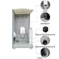 Toilettes publiques portables d'extérieur au design moderne, en matériau HDPE écologique, avec garantie d'un an pour les écoles et les parcs