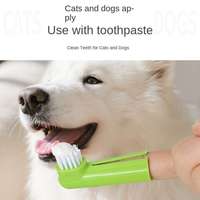 Brosse à dents pour animaux de compagnie en ABS léger OEM/ODM, à porter sur le doigt, pour l'hygiène dentaire quotidienne des chiens et des chats