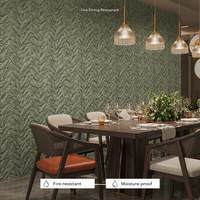 Panneau mural en pierre flexible, motif feuille d'olivier, gaufrage 3D, résistant au feu, pour hall d'hôtel, bar et restaurant gastronomique