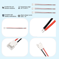Konektor Adaptor 2-Pin Custom CH3.96MM, Kabel KS 240V dengan Konduktor Aluminium Alloy Berisolasi PVC Elektronik, Kabel JST Harness