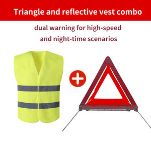 EVA Box Car Warning Triangle <span class=keywords><strong>Chaleco</strong></span> reflectante 2 en 1/<span class=keywords><strong>Chaleco</strong></span> de seguridad <span class=keywords><strong>y</strong></span> triángulo de advertencia de <span class=keywords><strong>coche</strong></span> - Product Image 2
