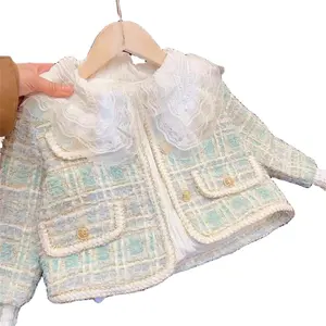Özel teklif bahar sonbahar çocuk giyim mizaç tasarım bebek yaka kız ceket