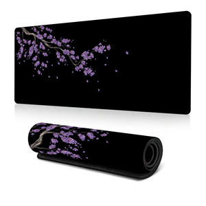 Sakura <span class=keywords><strong>tapis</strong></span> de <span class=keywords><strong>souris</strong></span> de jeu Kawaii violet grand <span class=keywords><strong>tapis</strong></span> de bureau avec conception de fleur de cerisier noir pour les joueurs <span class=keywords><strong>tapis</strong></span> d'ordinateur en Stock - Product Image 3