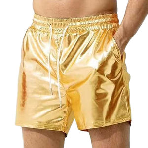 Pantalones Cortos de Cuero para Hombre, Estilo Chino, Ajustados, con Cintura Elástica, para Discoteca, 2026 - Product Image 1
