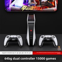 Console de Jeu Rétro Classique TV avec Sortie HD, Manette Sans Fil et Station d'Arcade pour Vidéo Stylée, Prise UE, Mémoire 64 Go, Carte TF 128 Go
