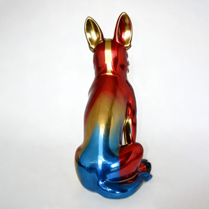 <span class=keywords><strong>Perro</strong></span> Dogo Alemán de Resina con Electroplacado de Color, Arte Moderno Personalizado - Product Image 3
