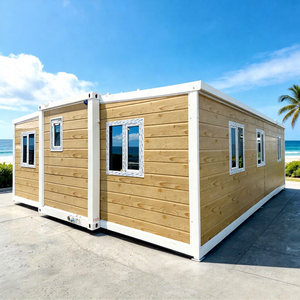 Maison conteneur préfabriquée extensible de luxe à 2 étages, empilable, 20, 30 ou 40 pieds, 2 chambres, 1 salle de bain, en acier galvanisé et déplaçable - Product Image 1