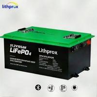 Batterie à décharge profonde 48V 105AH 5KW LiFePO4 de qualité A pour stockage domestique, avec BMS intelligent, Bluetooth, connecteur Anderson, 6K cycles, CE RoHS IP67, OEM ODM