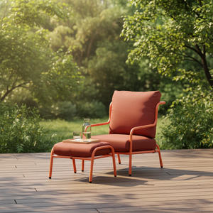 Ensemble de 2 chaises de <span class=keywords><strong>jardin</strong></span> modernes à cadre en aluminium à bas <span class=keywords><strong>prix</strong></span> du fabricant-pour la maison, l'hôtel ou l'entrée - Product Image 1