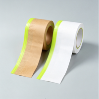 Papier de masquage Kraft avec ruban adhésif pour la retouche automobile, la peinture domestique, la protection contre la poussière, rouleau de protection