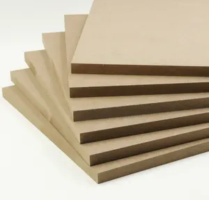 183*366 1220x2440 3660X1830 bahan baku Mdf laminasi Panel lembar kayu papan untuk Qatar India untuk membuat MDF sesuai pesanan polos